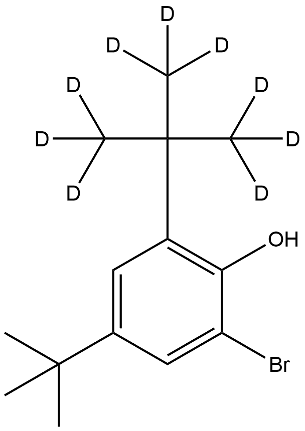 2-bromo-4-(tert-butyl)-6-(2-(methyl-d3)propan-2-yl-1,1,1,3,3,3-d6)phenol Structure