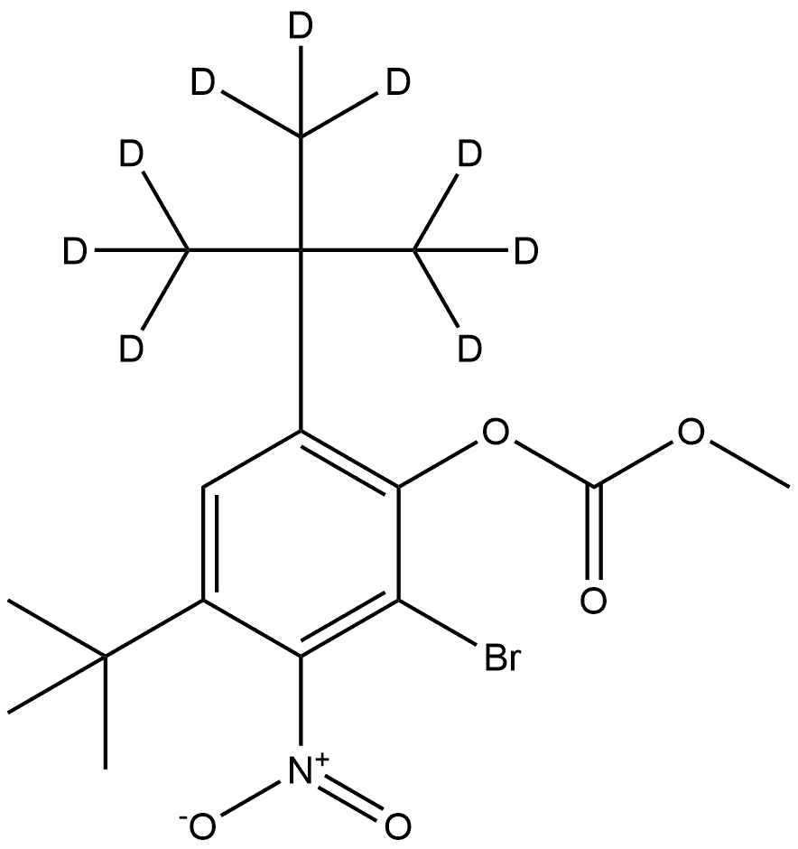 2-bromo-4-(tert-butyl)-6-(2-(methyl-d3)propan-2-yl-1,1,1,3,3,3-d6)-3-nitrophenyl methyl carbonate Structure