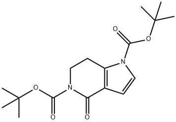 1H-Pyrrolo[3,2-c]pyridine-1,5(4H)-dicarboxylic acid, 6,7-dihydro-4-oxo-, 1,5-bis(1,1-dimethylethyl) ester Structure