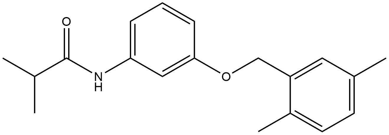N-[3-[(2,5-Dimethylphenyl)methoxy]phenyl]-2-methylpropanamide Struktur