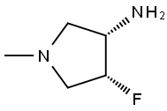 3-Pyrrolidinamine, 4-fluoro-1-methyl-, (3S,4R)- Struktur