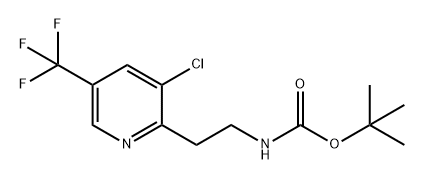 Carbamic acid, N-[2-[3-chloro-5-(trifluoromethyl)-2-pyridinyl]ethyl]-, 1,1-dimethylethyl ester Struktur