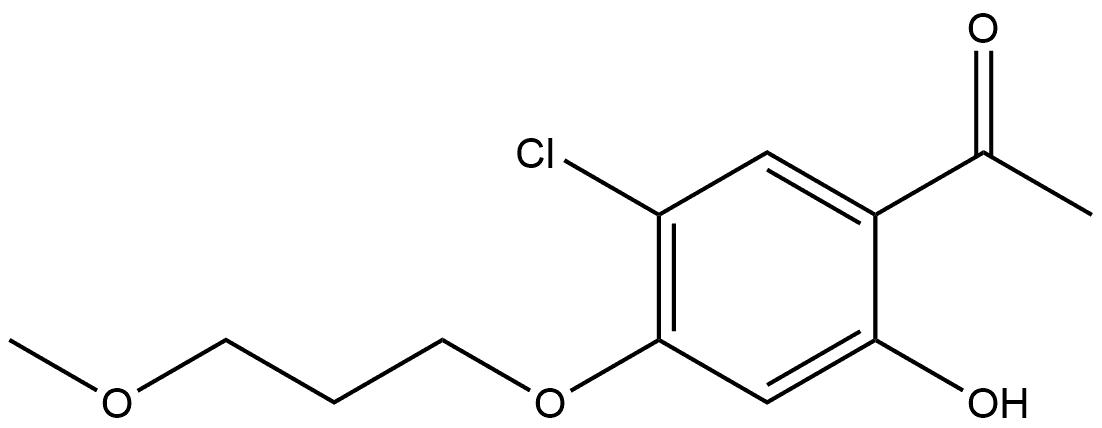 Ethanone, 1-[5-chloro-2-hydroxy-4-(3-methoxypropoxy)phenyl]- Structure
