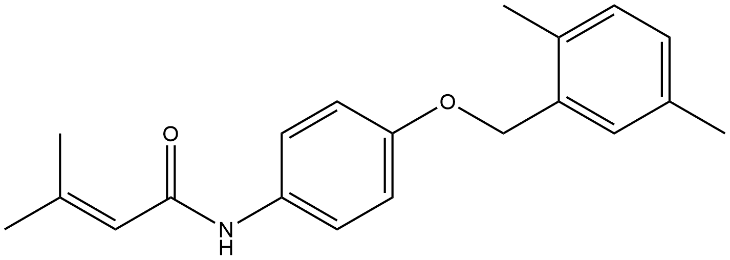 N-[4-[(2,5-Dimethylphenyl)methoxy]phenyl]-3-methyl-2-butenamide Structure