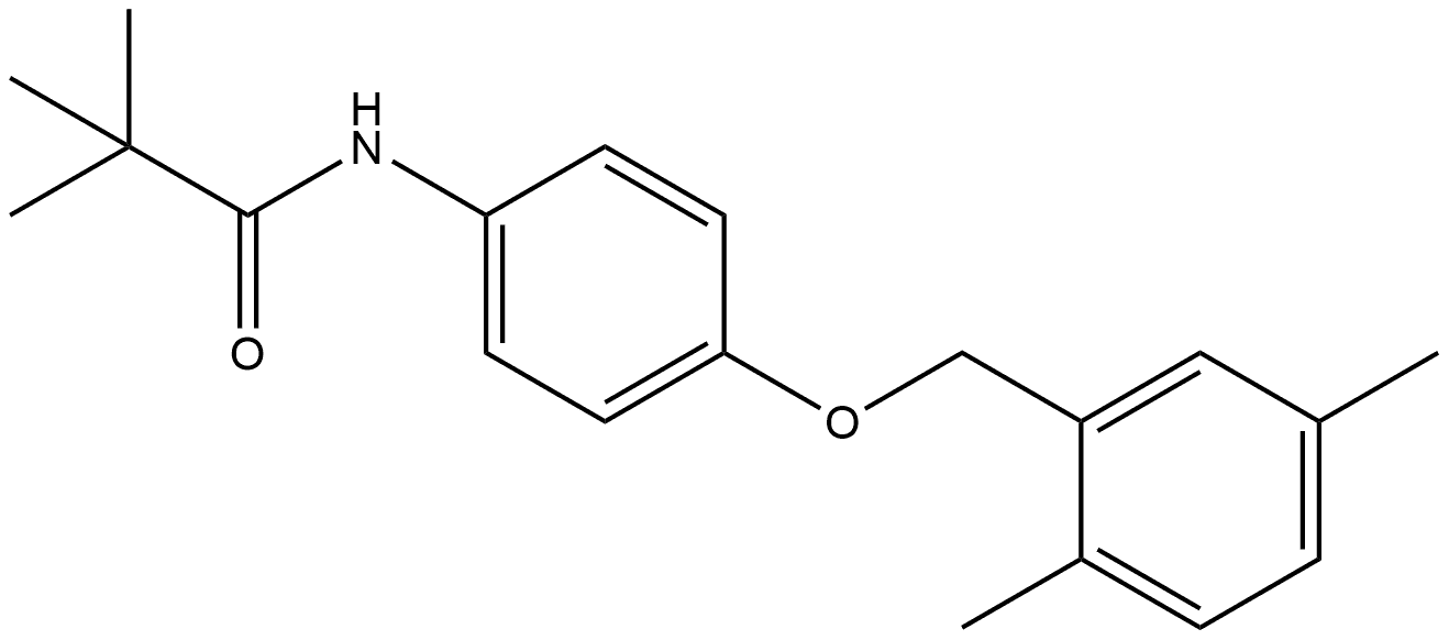 N-[4-[(2,5-Dimethylphenyl)methoxy]phenyl]-2,2-dimethylpropanamide Struktur