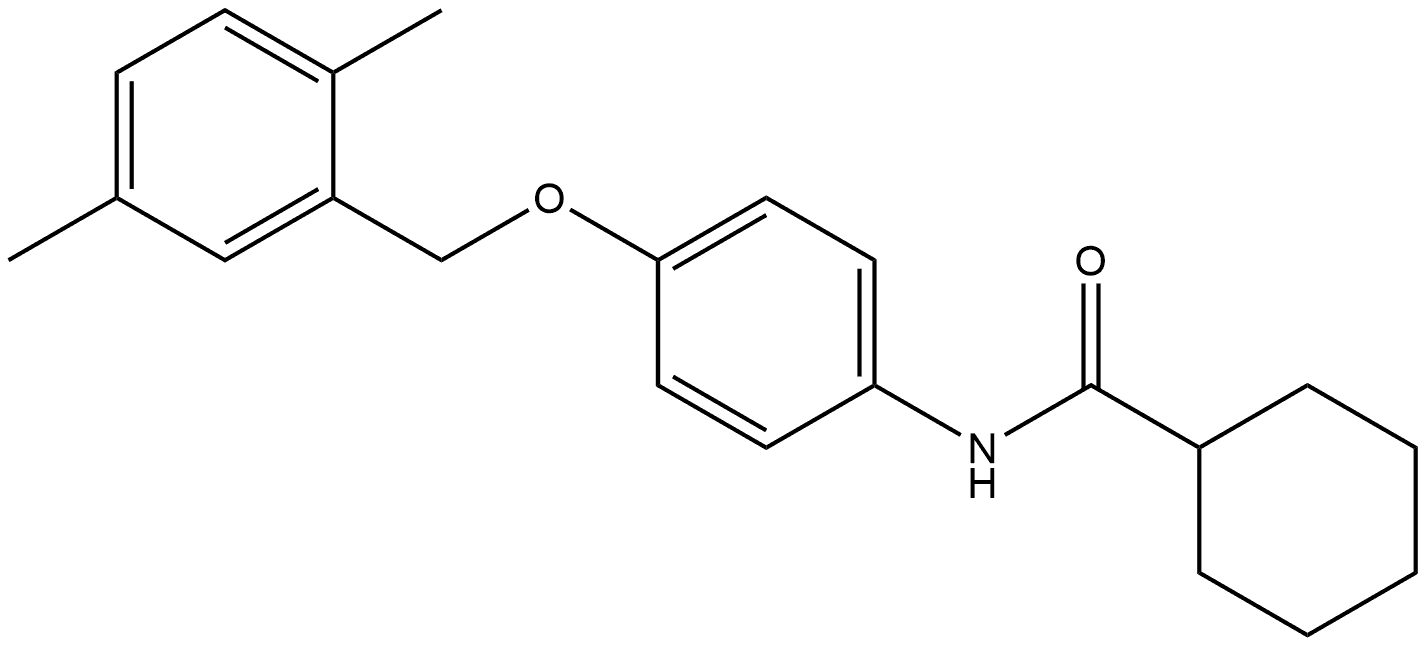 N-[4-[(2,5-Dimethylphenyl)methoxy]phenyl]cyclohexanecarboxamide 结构式