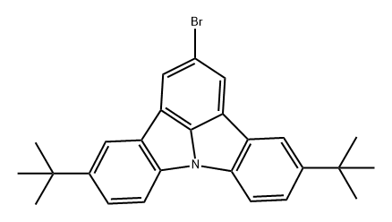 2-Bromo-5,11-di-tert-butyl-indolo[3,2,1-jk]carbazole Structure