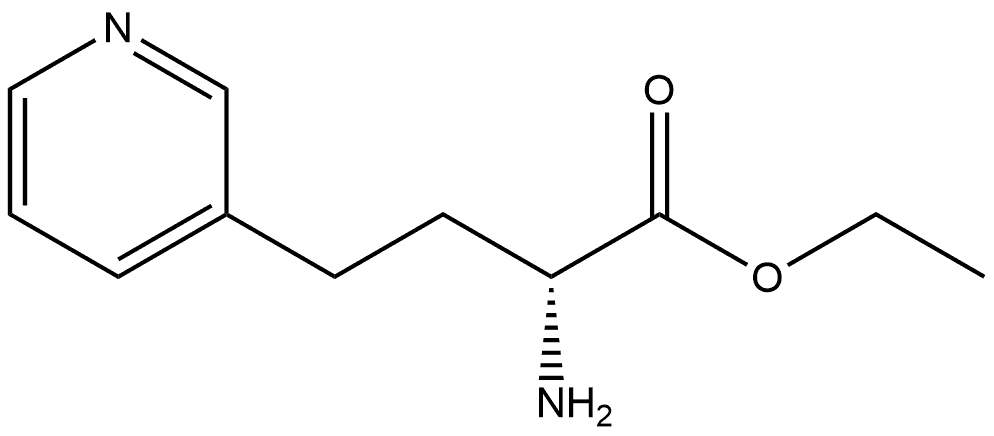 ethyl (R)-2-amino-4-(pyridin-3-yl)butanoate 结构式