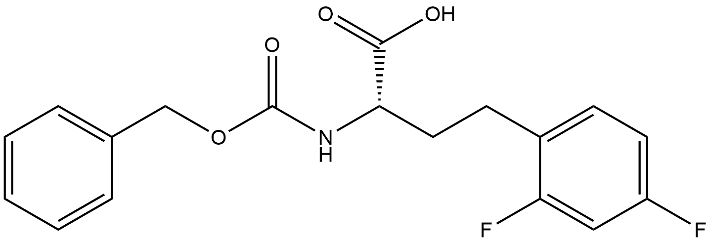 (S)-2-(((benzyloxy)carbonyl)amino)-4-(2,4-difluorophenyl)butanoic acid Struktur