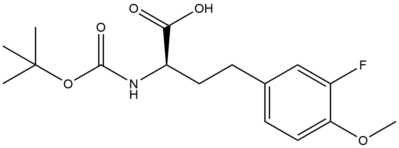 (R)-2-((tert-butoxycarbonyl)amino)-4-(3-fluoro-4-methoxyphenyl)butanoic acid Structure