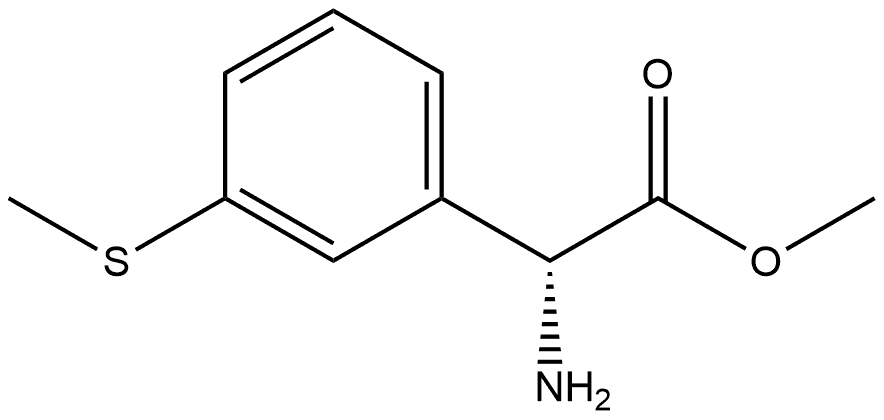 methyl (R)-2-amino-2-(3-(methylthio)phenyl)acetate 结构式