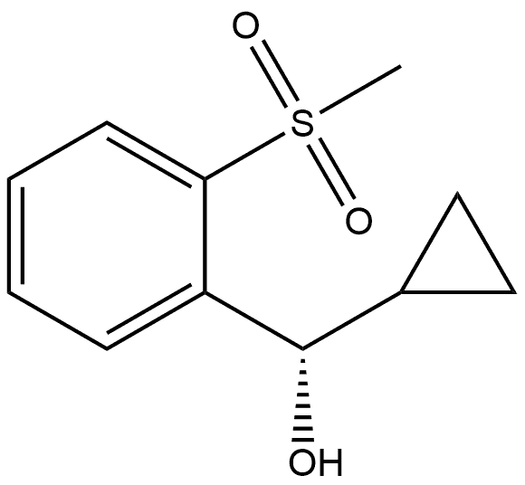 (S)-cyclopropyl(2-(methylsulfonyl)phenyl)methanol 结构式