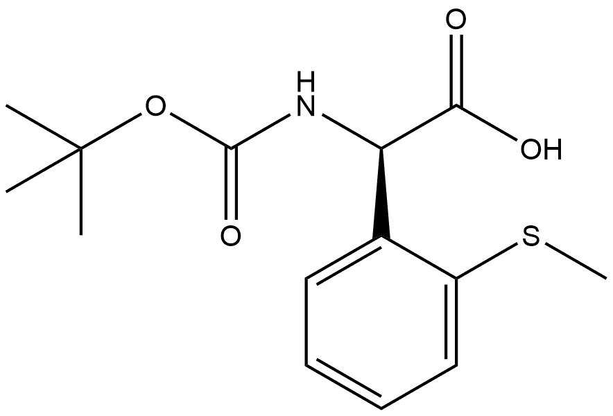 (R)-2-((tert-butoxycarbonyl)amino)-2-(2-(methylthio)phenyl)acetic acid 结构式