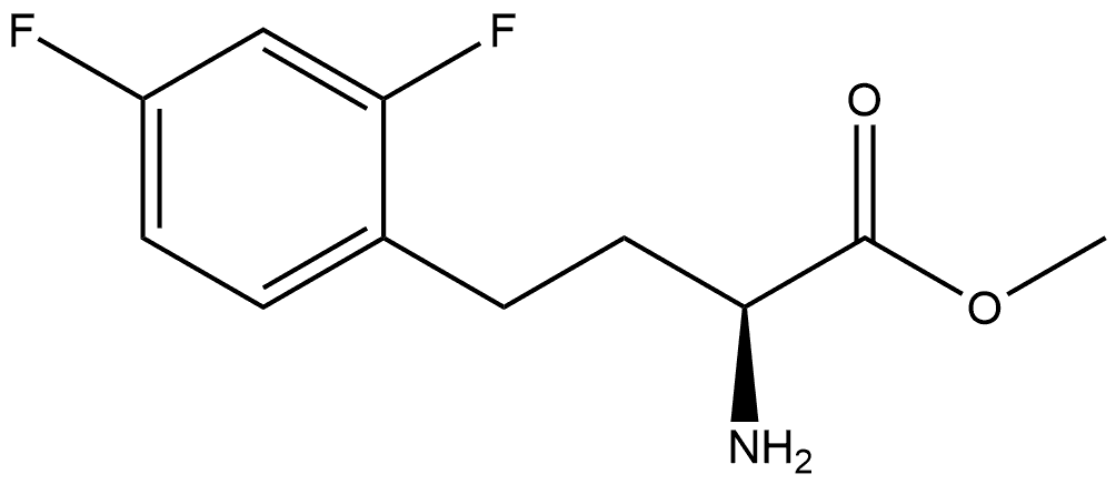 methyl (S)-2-amino-4-(2,4-difluorophenyl)butanoate 结构式