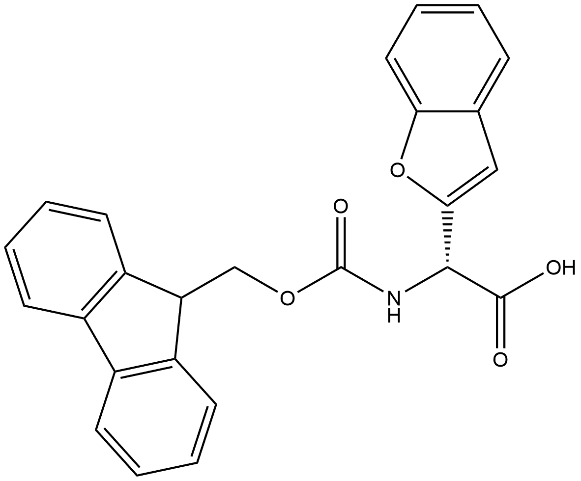 2-Benzofuranacetic acid, α-[[(9H-fluoren-9-ylmethoxy)carbonyl]amino]-, (αR)- 结构式