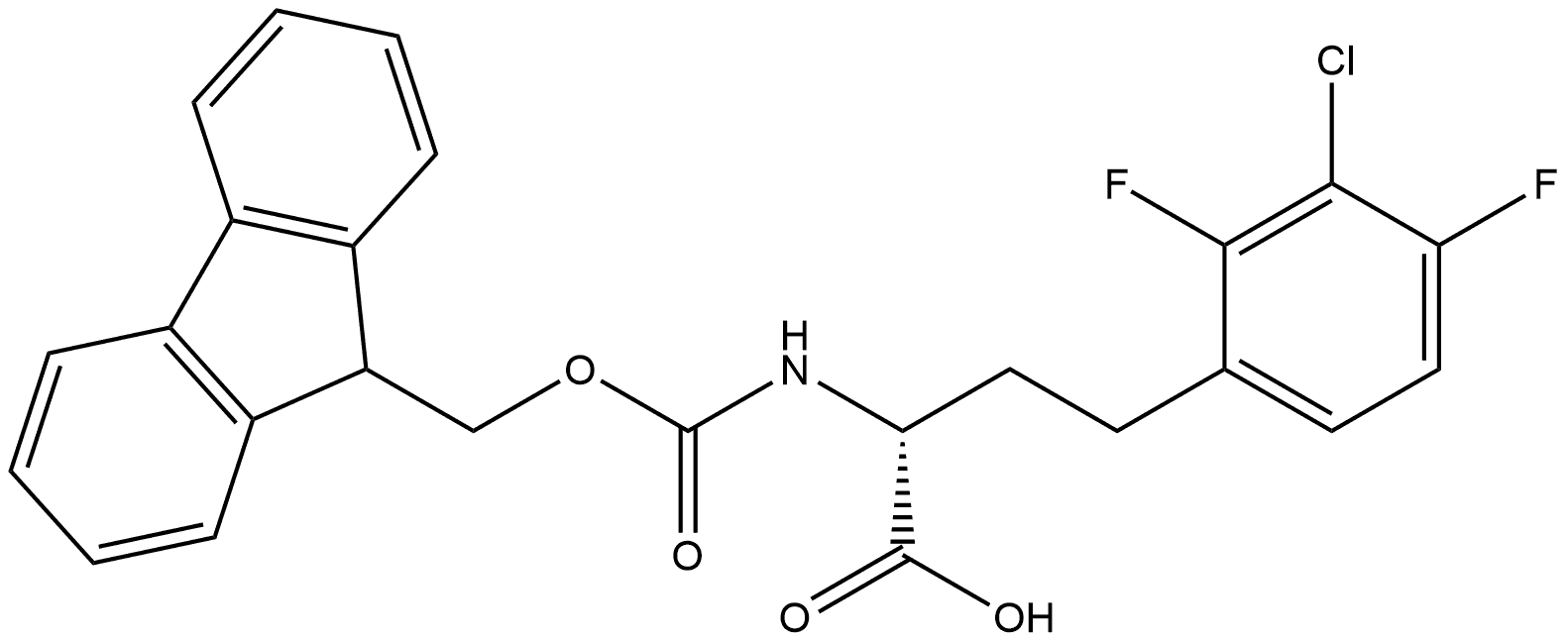 N-Fmoc-2,4-difluoro-3-chloro-D-homophenylalanine Structure