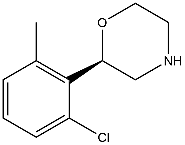 (R)-2-(2-chloro-6-methylphenyl)morpholine Struktur