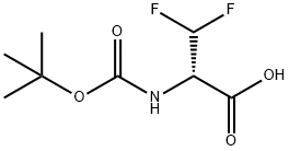 (S)-2-((叔丁氧基羰基)氨基)-3,3-二氟丙酸, 2350284-22-7, 结构式