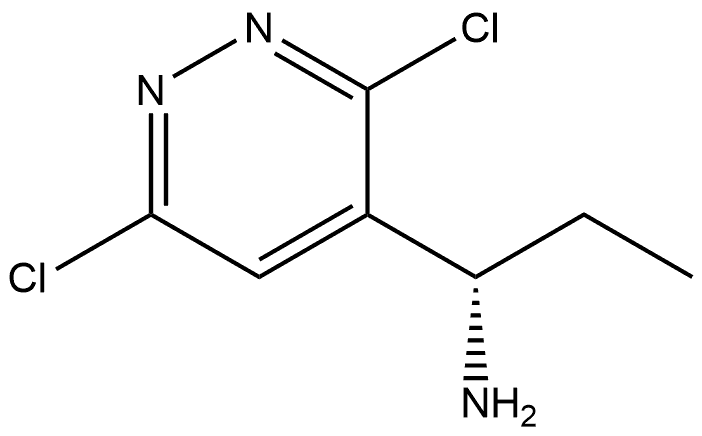 (S)-1-(3,6-dichloropyridazin-4-yl)propan-1-amine,2350318-59-9,结构式