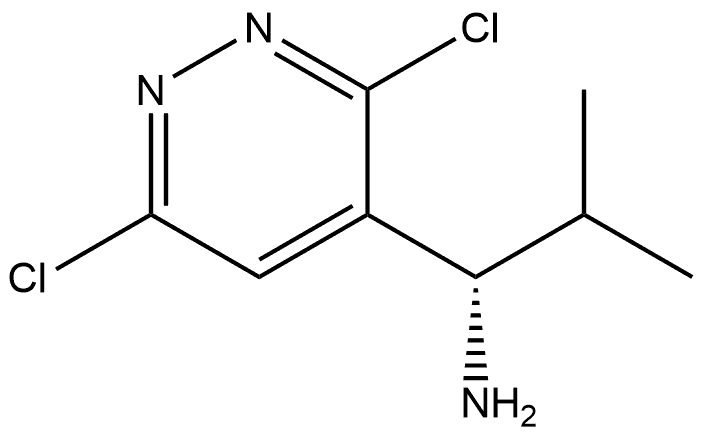 (S)-1-(3,6-dichloropyridazin-4-yl)-2-methylpropan-1-amine 结构式