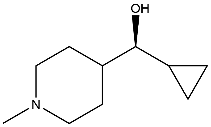 4-Piperidinemethanol, α-cyclopropyl-1-methyl-, (αS)- 结构式
