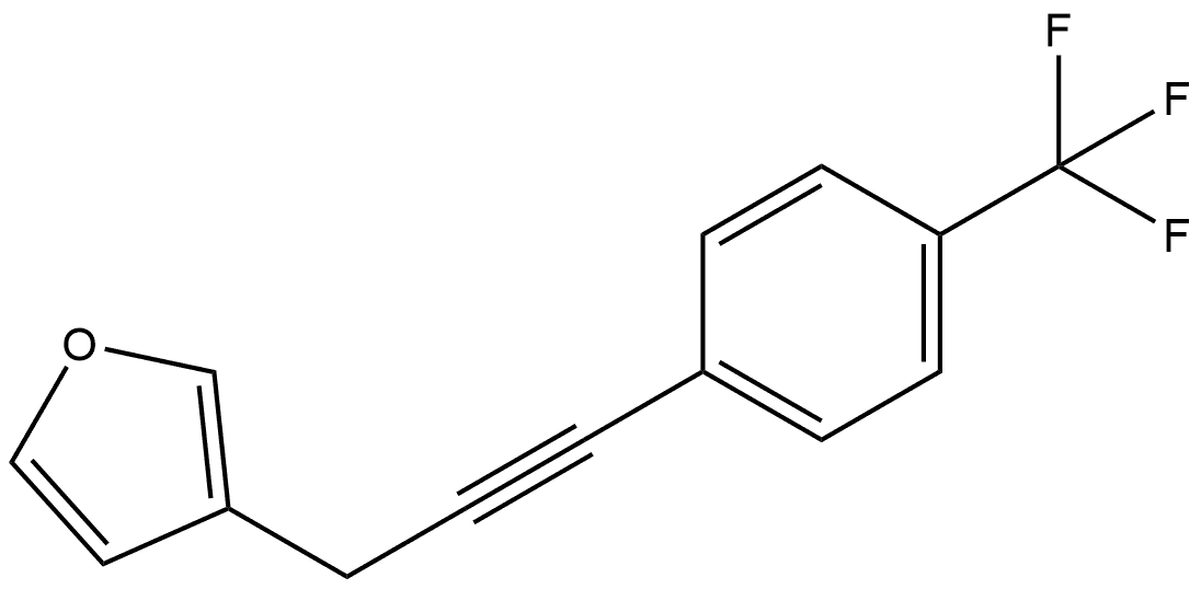 3-[3-[4-(Trifluoromethyl)phenyl]-2-propyn-1-yl]furan Structure