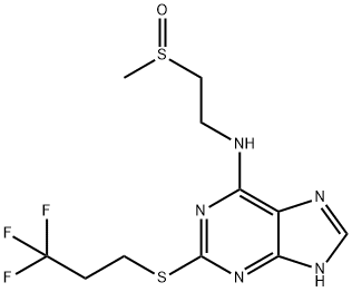 9H-Purin-6-amine, N-[2-(methylsulfinyl)ethyl]-2-[(3,3,3-trifluoropropyl)thio]- Struktur
