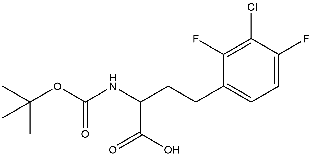 N-Boc-2,4-difluoro-3-chloro-DL-homophenylalanine Structure