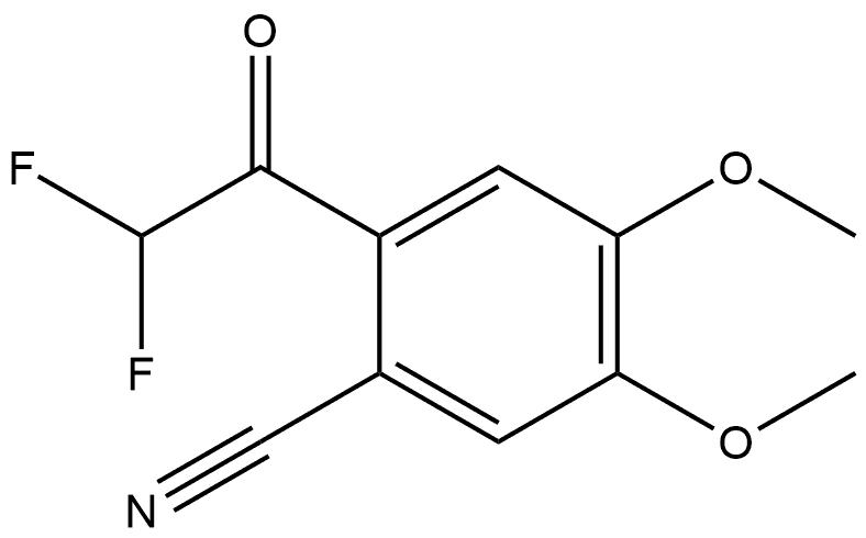 2-(2,2-difluoroacetyl)-4,5-dimethoxybenzonitrile 结构式