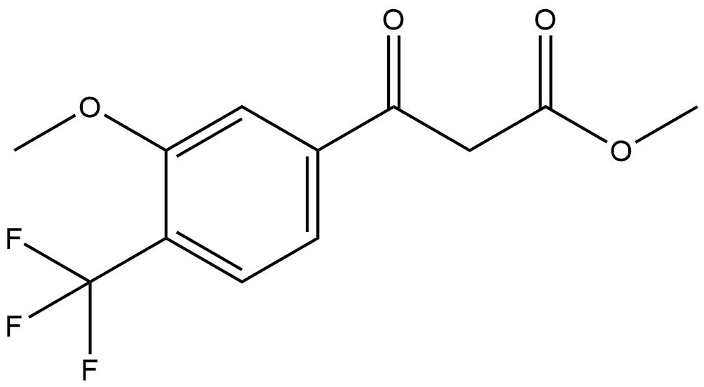 Methyl 3-methoxy-β-oxo-4-(trifluoromethyl)benzenepropanoate 化学構造式
