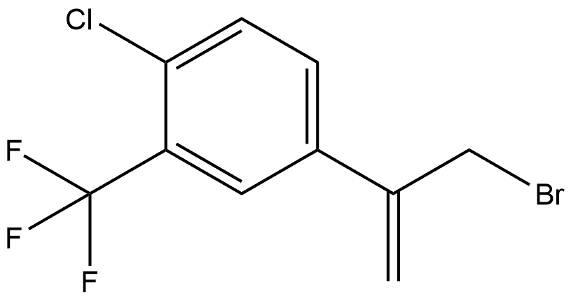 4-(3-bromoprop-1-en-2-yl)-1-chloro-2-(trifluoromethyl)benzene 结构式