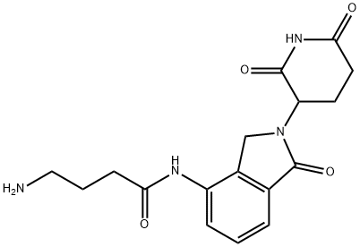 ,4-AMINO-N-[2-(2,6-DIOXO-3-PIPERIDINYL)-2,3-DIHYDRO-1-OXO-1H-ISOINDOL-4-YL]-BUTANAMIDE 结构式