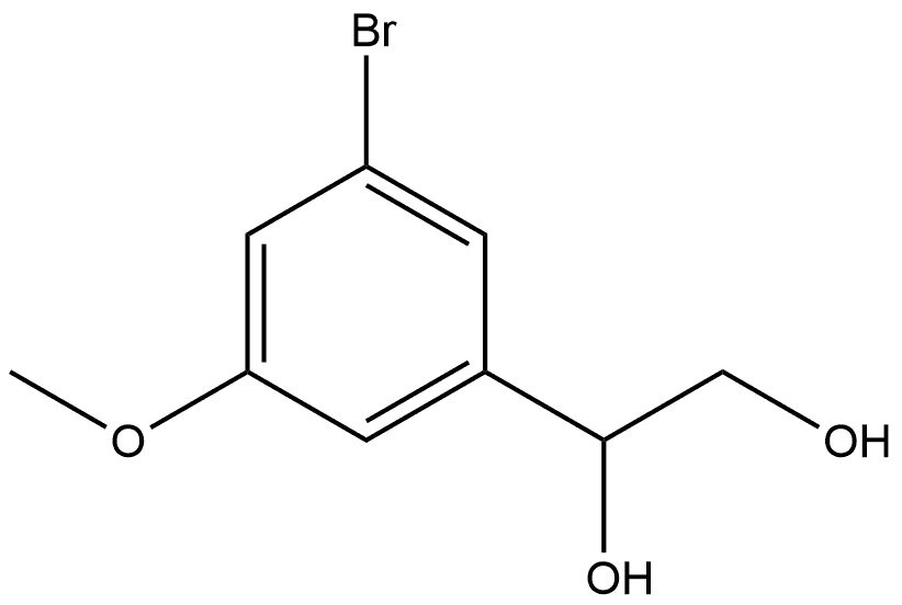 1-(3-Bromo-5-methoxyphenyl)-1,2-ethanediol Structure
