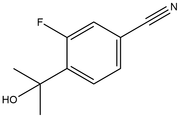 3-Fluoro-4-(1-hydroxy-1-methylethyl)benzonitrile Structure
