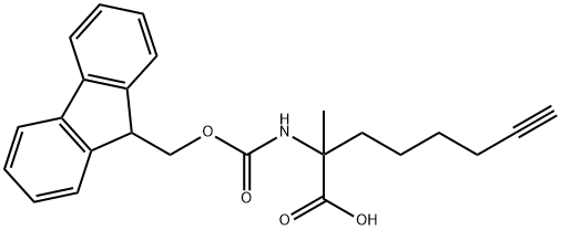 2-[[(9H-Fluoren-9-ylmethoxy)carbonyl]amino]-2-methyl-7-octynoic acid Structure