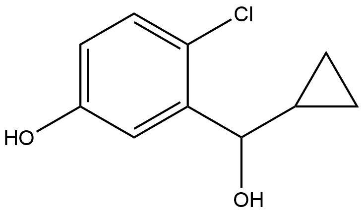 2-Chloro-α-cyclopropyl-5-hydroxybenzenemethanol 结构式