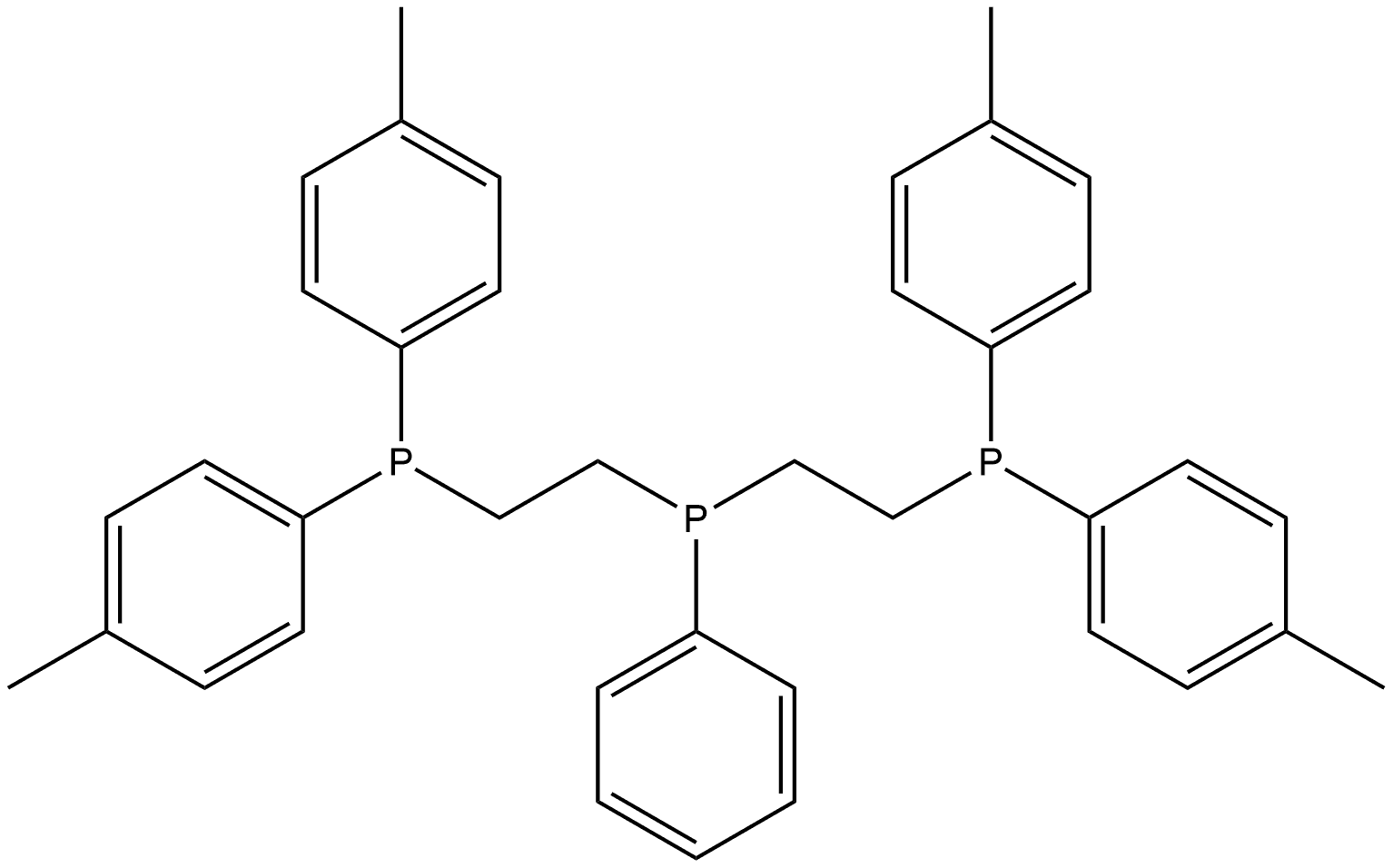 Phosphine, bis[2-[bis(4-methylphenyl)phosphino]ethyl]phenyl- 结构式
