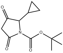 1-Pyrrolidinecarboxylic acid, 2-cyclopropyl-3,5-dioxo-, 1,1-dimethylethyl ester Structure