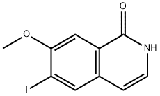 6-碘-7-甲氧基-1(2H)-异喹啉酮 结构式