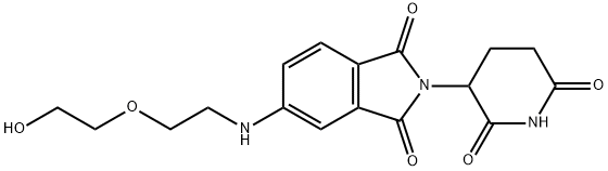 2-(2,6-dioxo-3-piperidinyl)-5-[[2-(2-hydroxyethoxy)ethyl]amino]-1H-Isoindole-1,3(2H)-dione,,2357113-24-5,结构式