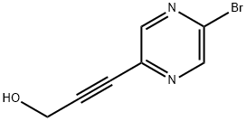 3-(5-溴吡嗪-2-基)丙-2-炔-1-醇 结构式