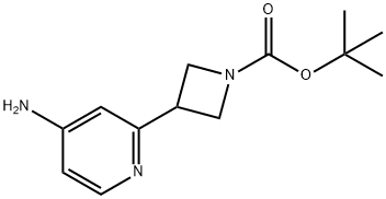 1-Azetidinecarboxylic acid, 3-(4-amino-2-pyridinyl)-, 1,1-dimethylethyl ester Structure