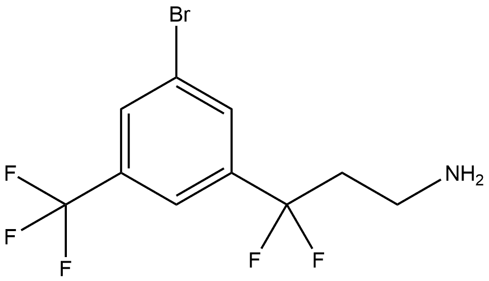 3-Bromo-γ,γ-difluoro-5-(trifluoromethyl)benzenepropanamine Struktur