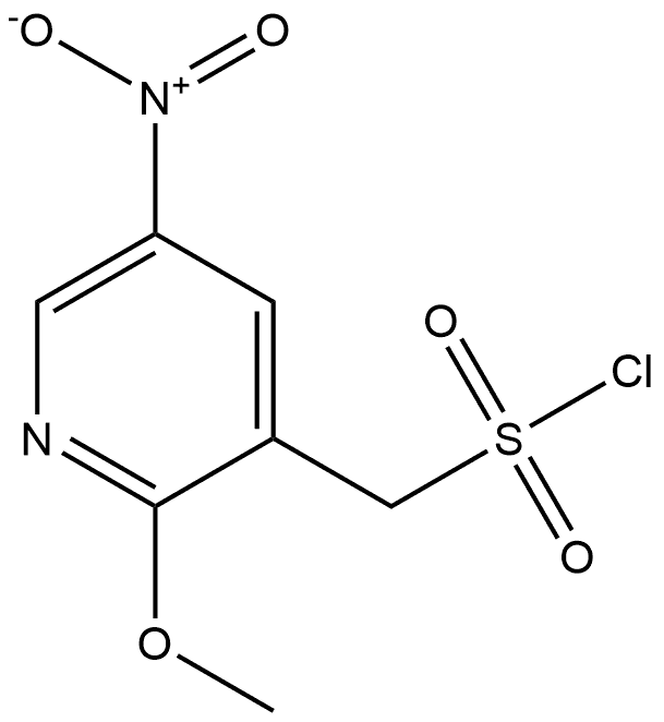 2-Methoxy-5-nitro-3-pyridinemethanesulfonyl chloride (ACI) Structure