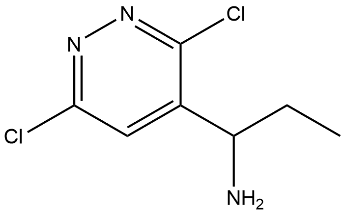 1-(3,6-dichloropyridazin-4-yl)propan-1-amine 化学構造式