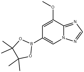 [1,2,4]Triazolo[1,5-a]pyridine, 8-methoxy-6-(4,4,5,5-tetramethyl-1,3,2-dioxaborolan-2-yl)- Structure