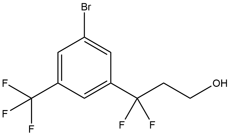 3-Bromo-γ,γ-difluoro-5-(trifluoromethyl)benzenepropanol Struktur