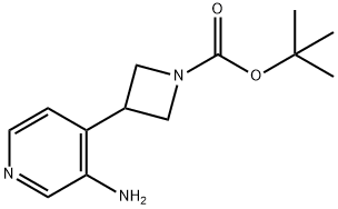 1-Azetidinecarboxylic acid, 3-(3-amino-4-pyridinyl)-, 1,1-dimethylethyl ester 结构式