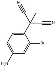 2-(4-氨基-2-溴苯基)-2-甲基丙二腈, 2360489-96-7, 结构式