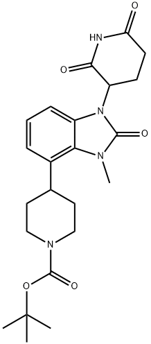 3-[4-(1-BOC-4-哌啶基)-3-甲基-2-氧代-2,3-二氢-1-苯并咪唑基]哌啶-2,6-二酮,2360522-03-6,结构式